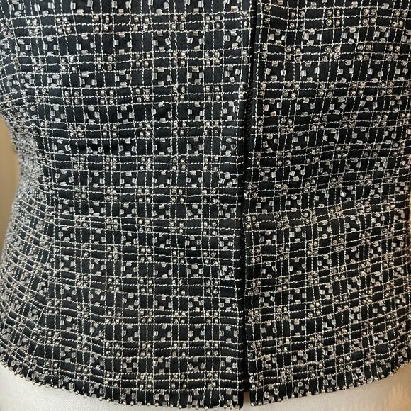 ZOLA Evening Black Fully Beaded Sleeveless Top, Size 12 - Picture 12 of 15